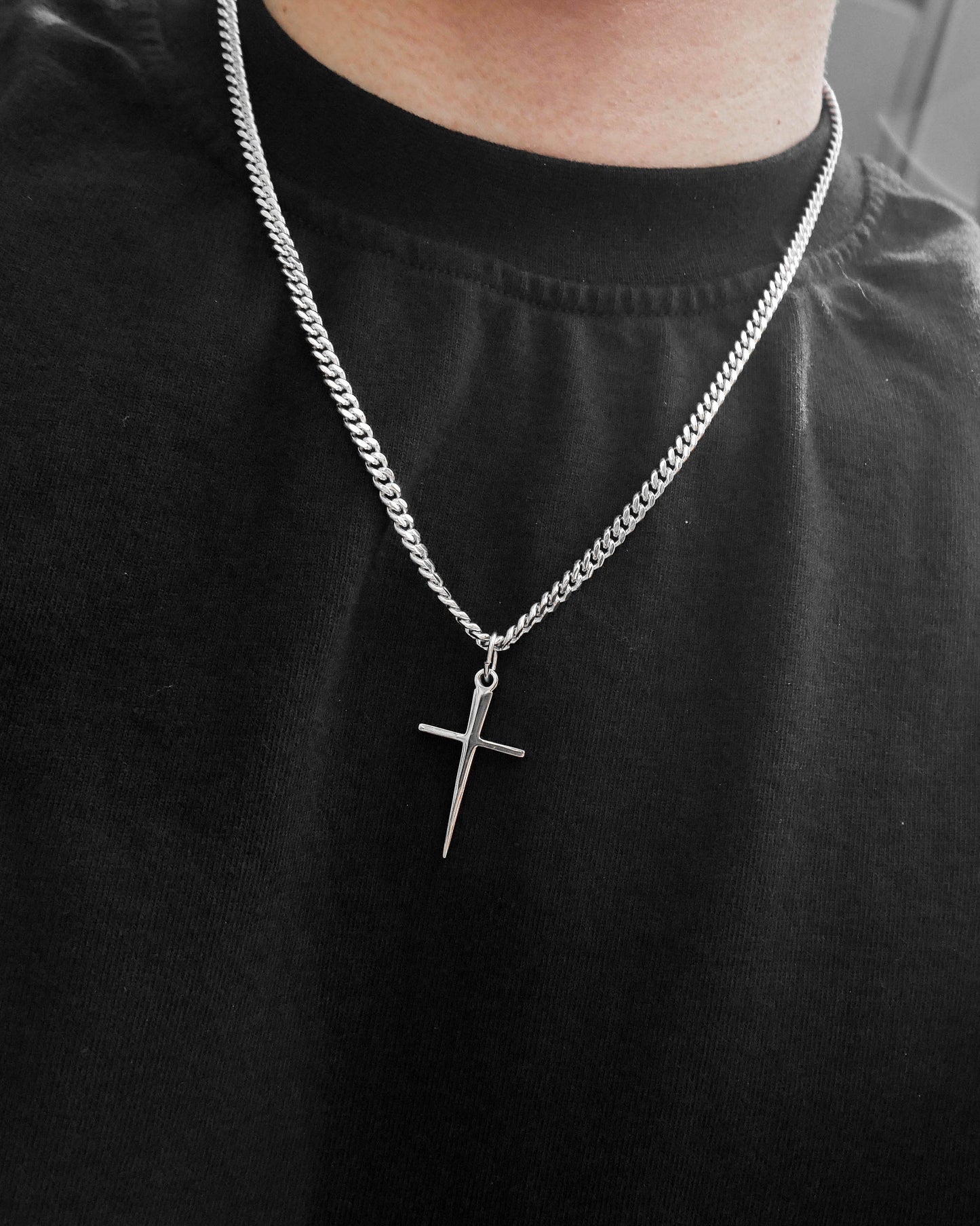 Nail Cross - Silver